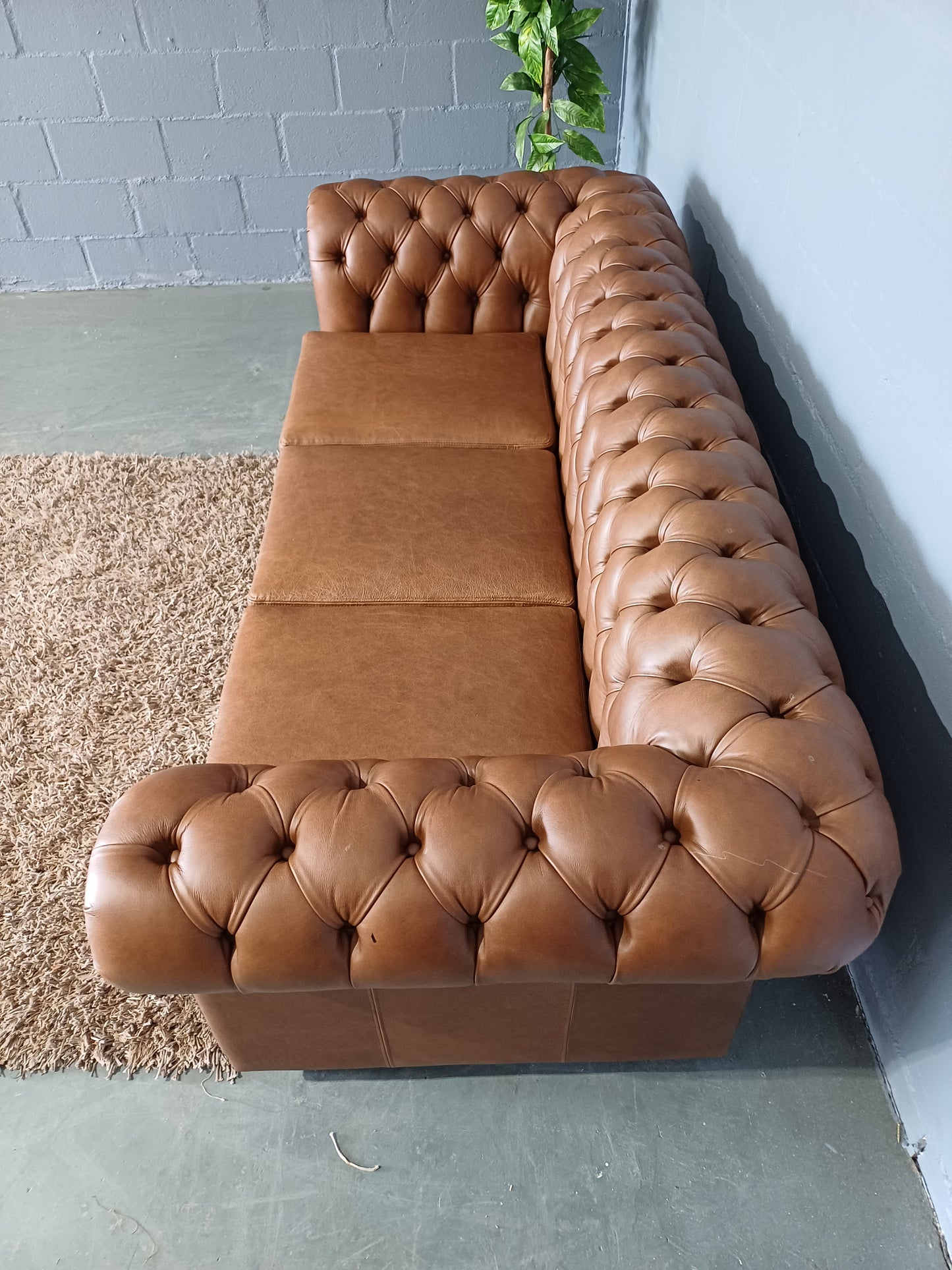 Chesterfield 3-Seater Etosha Chestnut