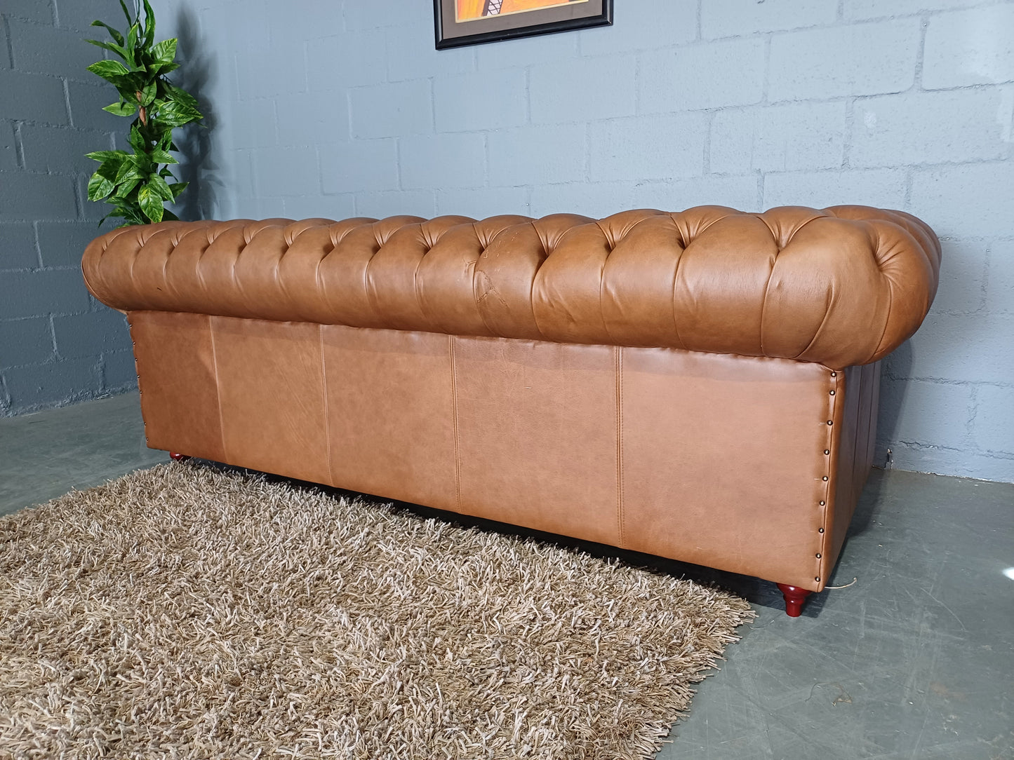 Chesterfield 3-Seater Etosha Chestnut