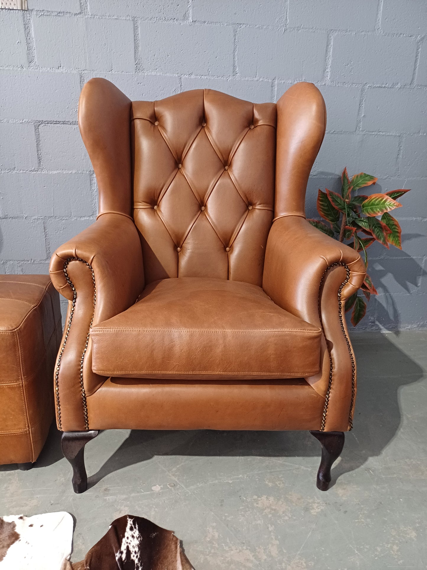 Wingback Chair-Naku Butterscotch