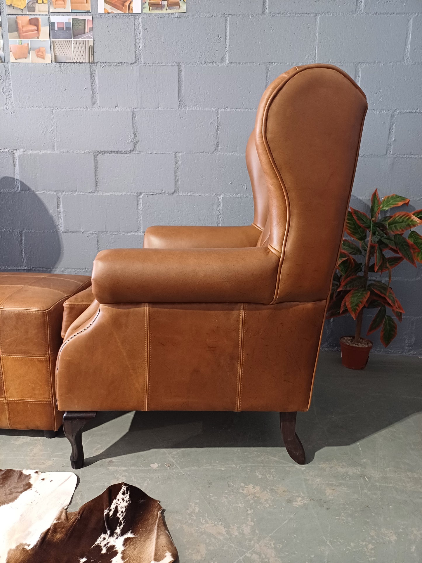 Wingback Chair-Naku Butterscotch