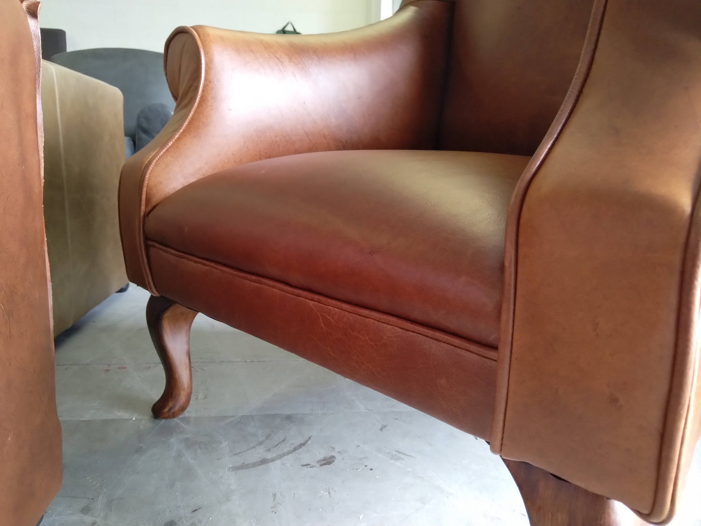 Wingback Stetson Chair-Naku Butterscotch