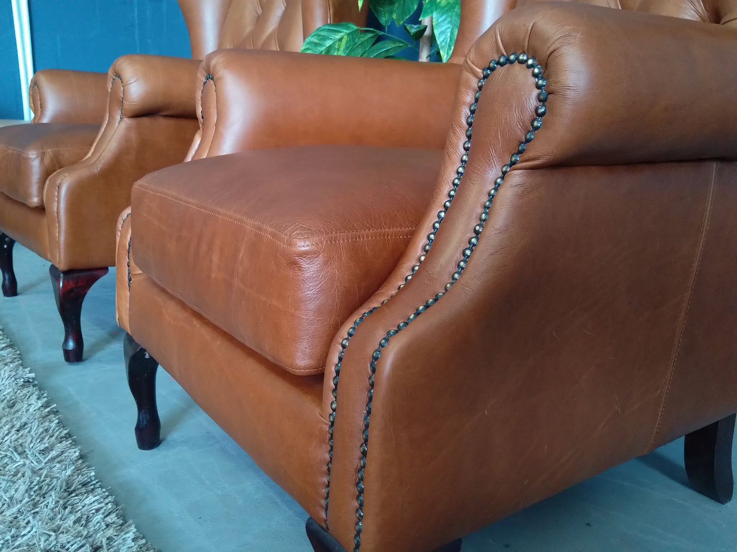 Wingback Chair-Naku Butterscotch