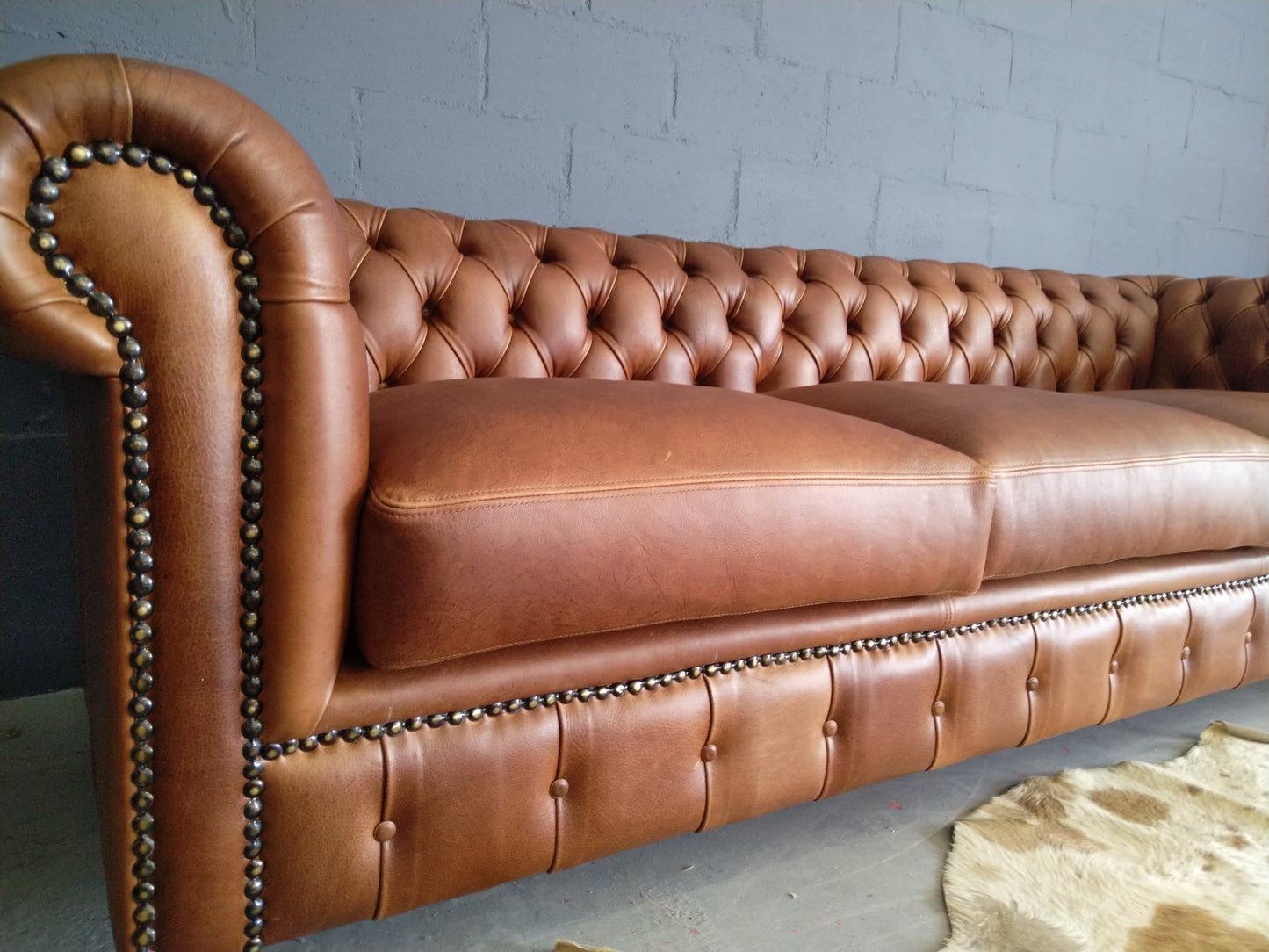 Chesterfield 3-Seater 2.6m Naku Butterscotch