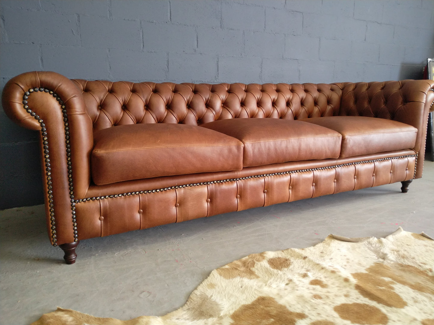 Chesterfield 3-Seater 2.6m Naku Butterscotch