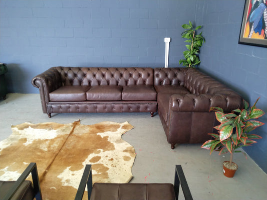 Chesterfield Corner Unit-Diesel Brown