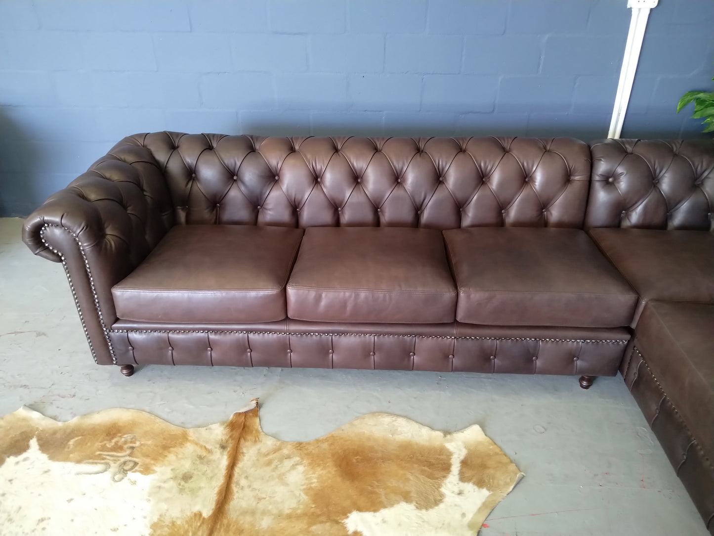 Chesterfield Corner Unit-Diesel Brown