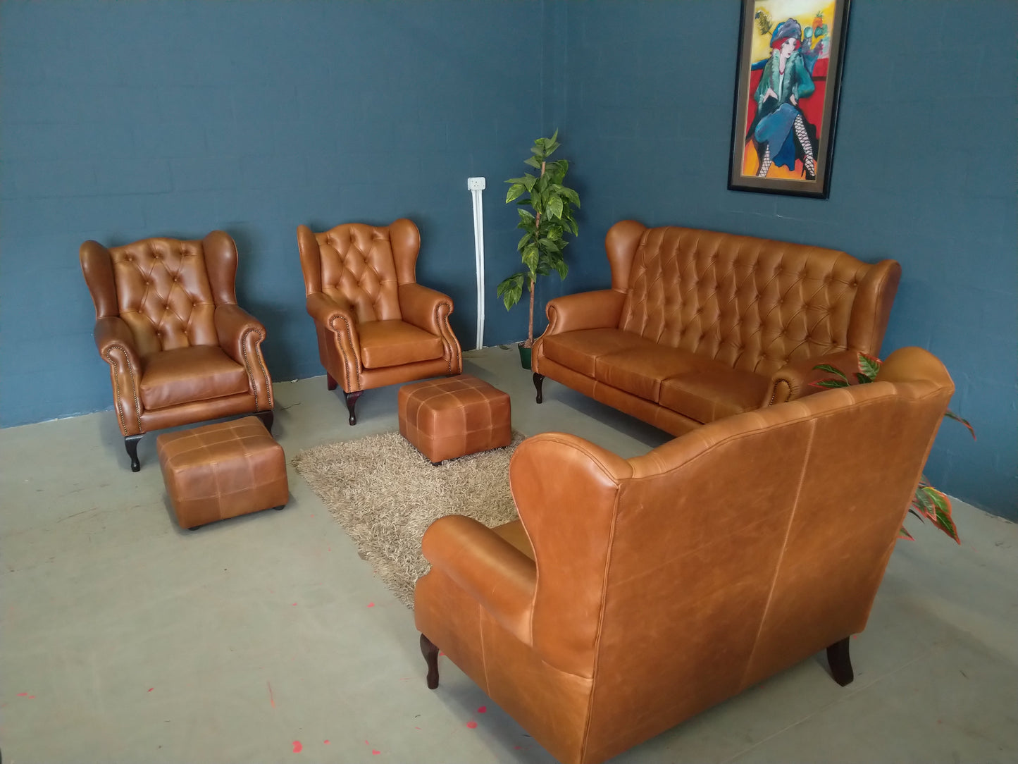 Wingback 4-Piece-Naku Butterscotch