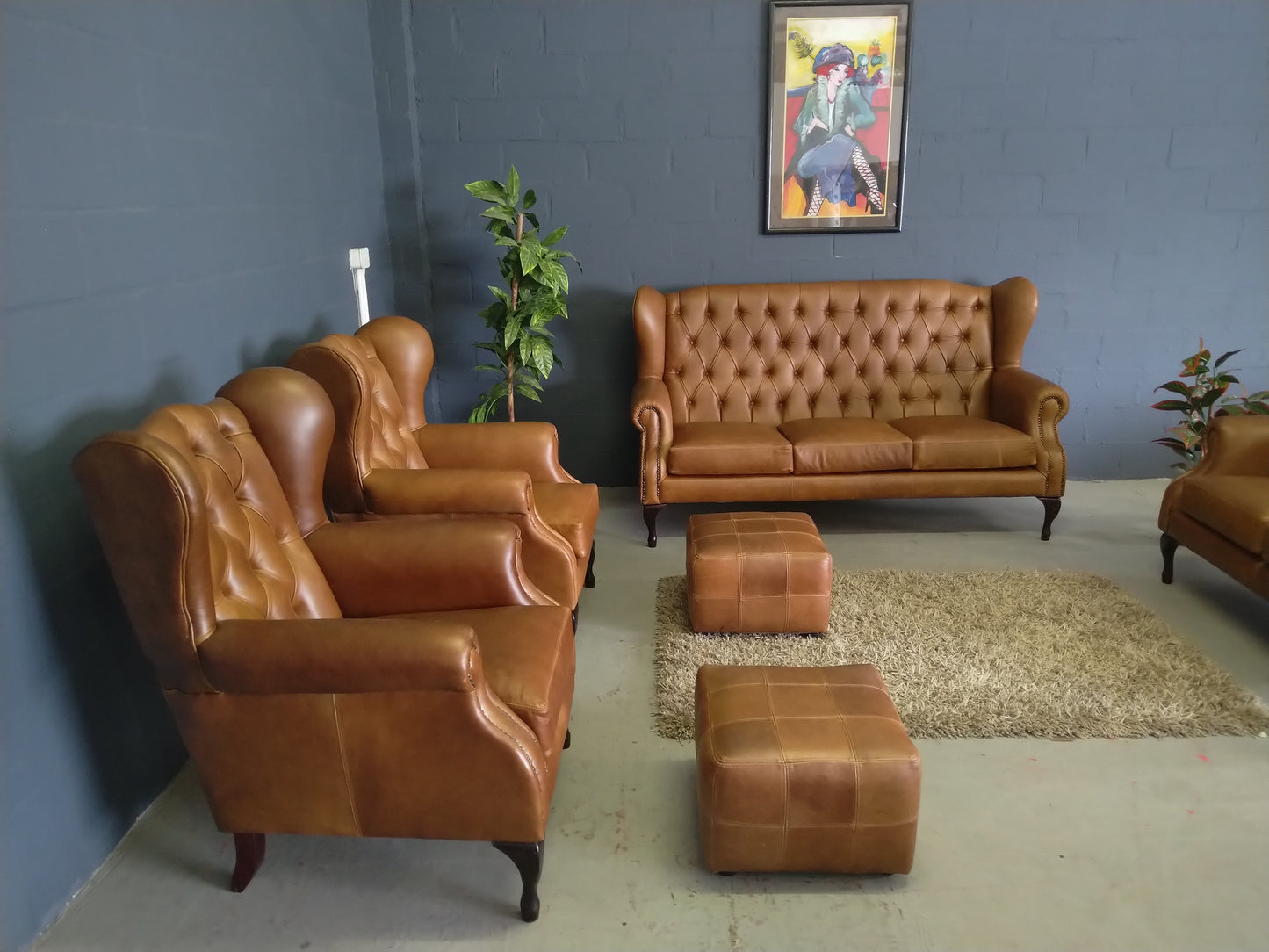 Wingback 4-Piece-Naku Butterscotch