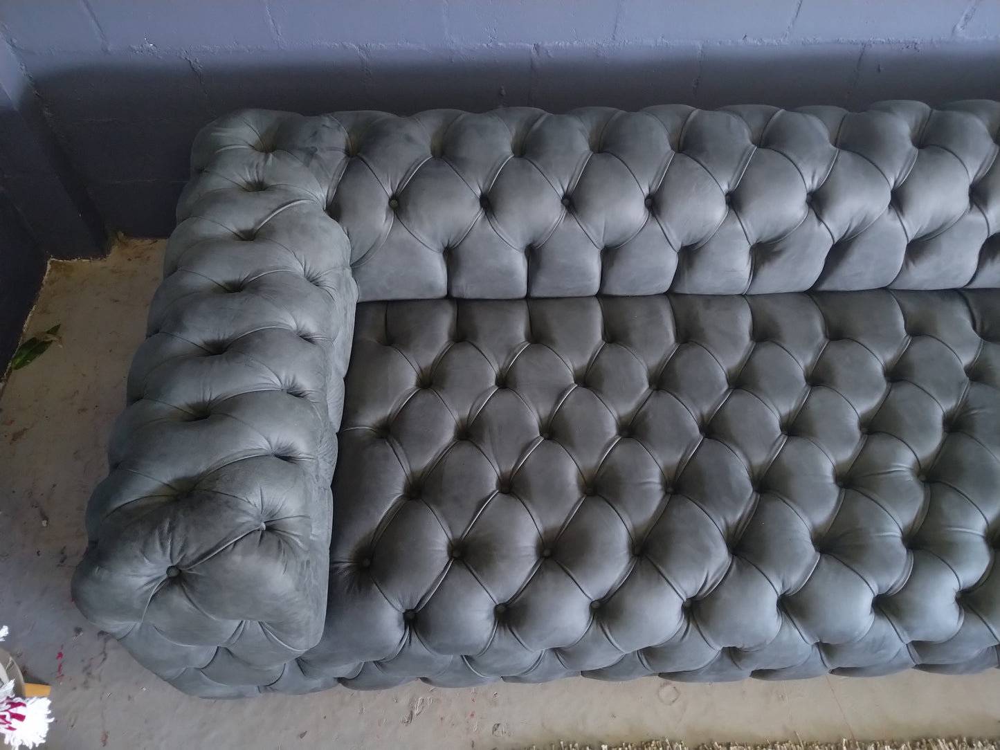 Cuban Chesterfield Leather Sofa