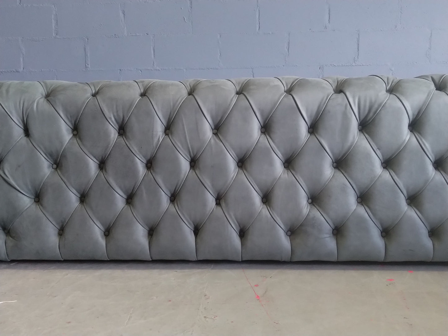 Cuban Chesterfield Leather Sofa