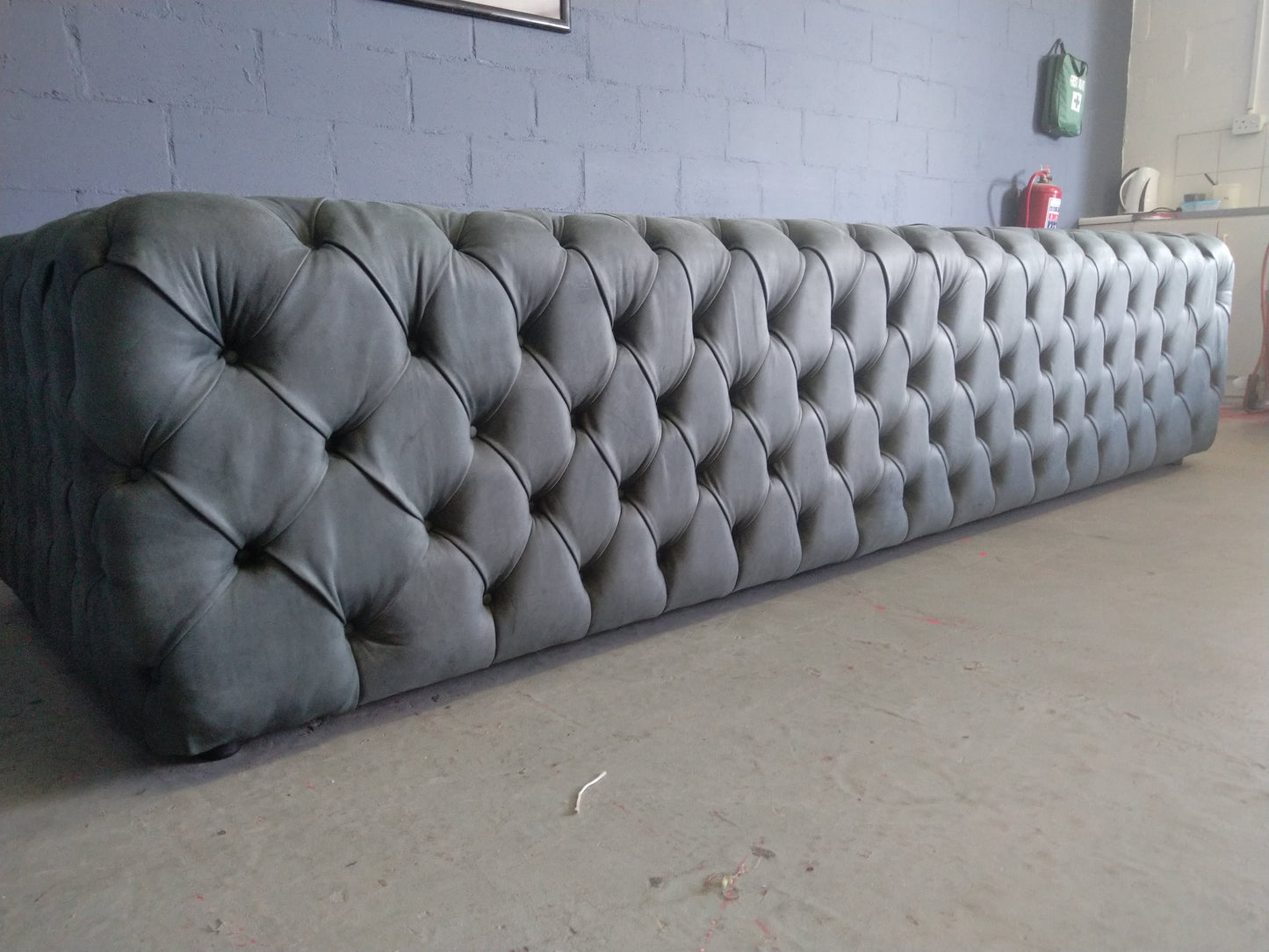 Cuban Chesterfield Leather Sofa