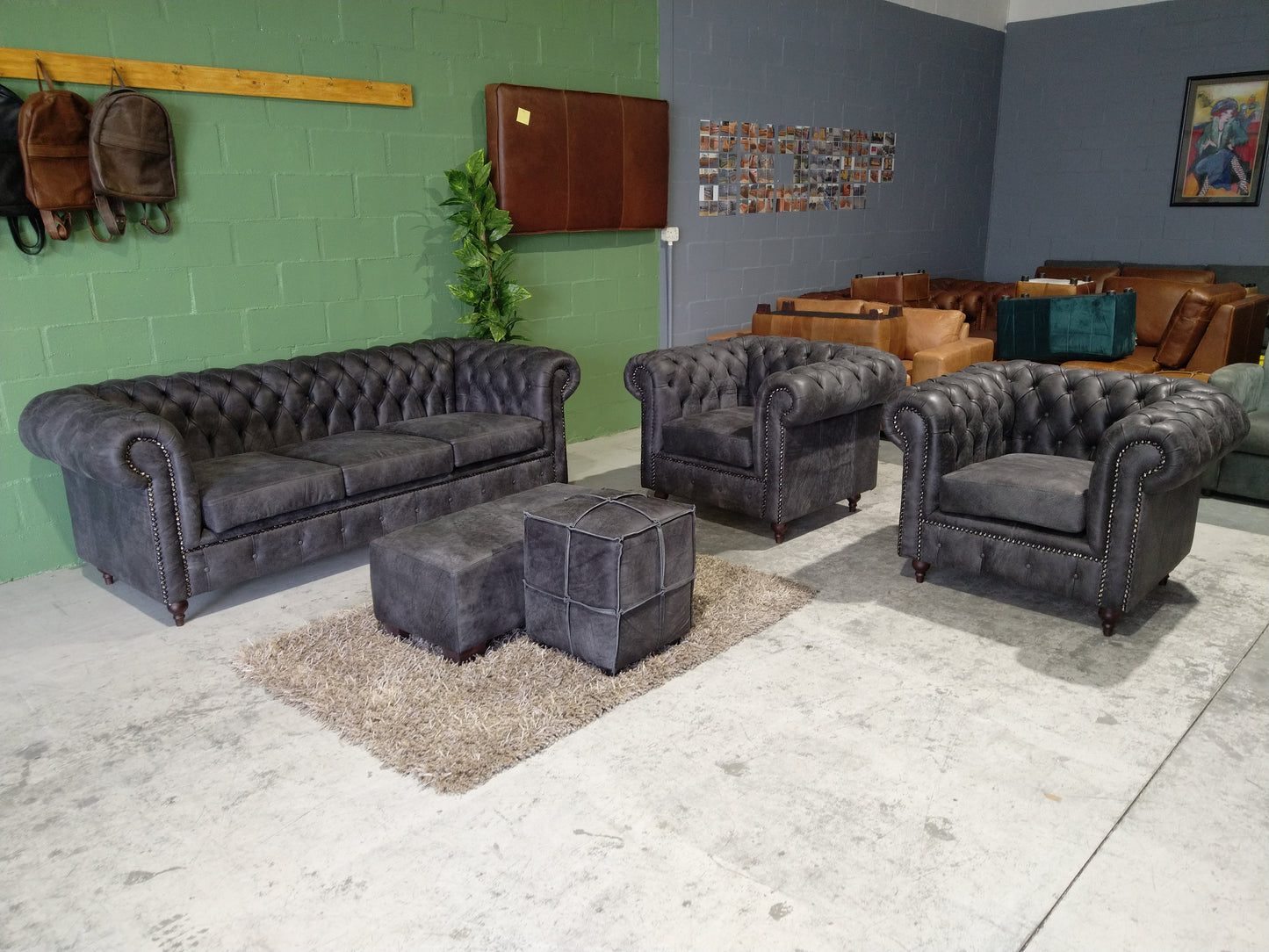 Chesterfield 3-Seater Woodlands Grey