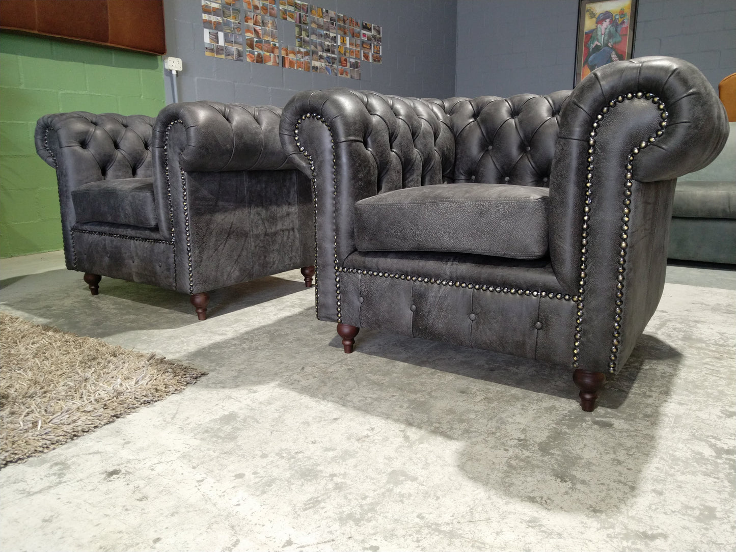 Chesterfield 5-Seater set Woodlands Grey