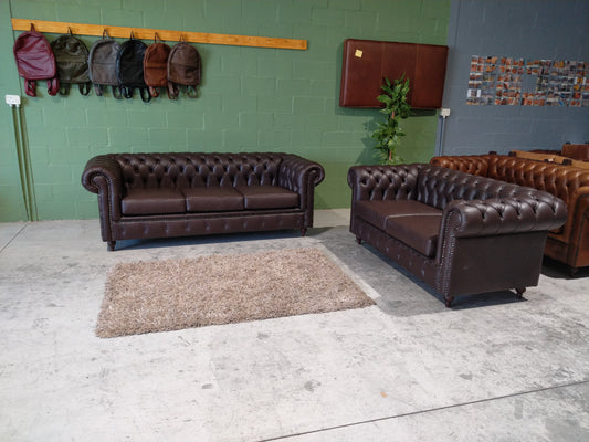 Chesterfield 5-seater set Bovine Oxblood