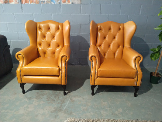 Wingback Chair-Classic Mustard