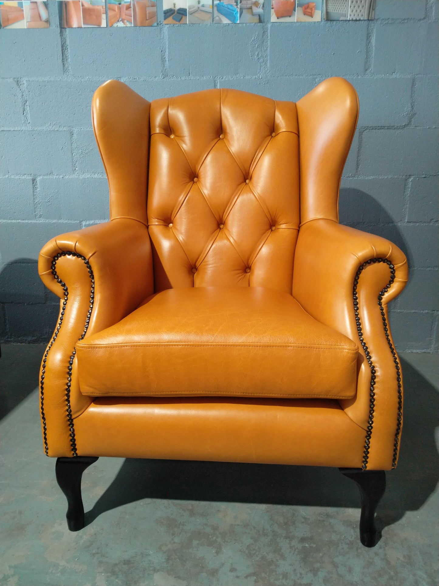 Wingback Chair-Classic Mustard