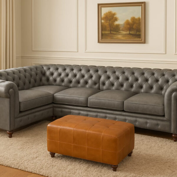 Chesterfield Curved Corner Anthracite Grey