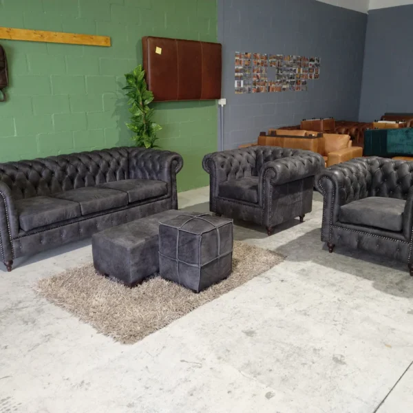 Chesterfield 5-Seater Set Woodlands Grey