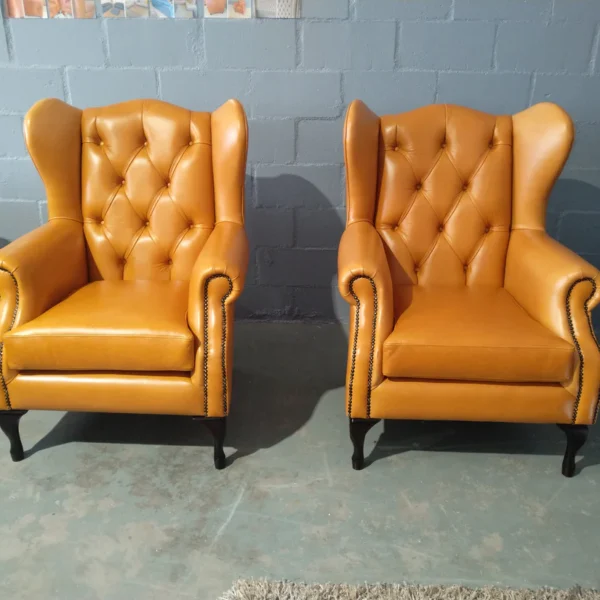 Wingback Chair-Classic Mustard