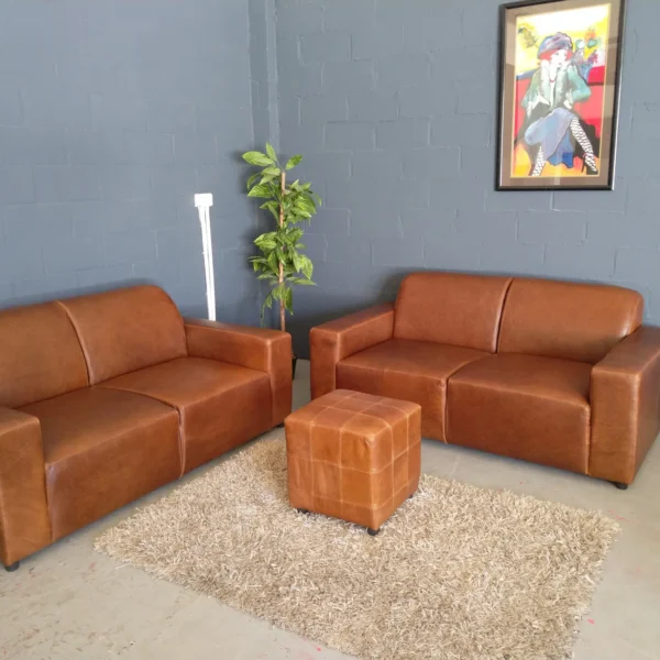 Hudson 2 x 2-Seaters 1.8m Naku Butterscotch