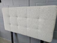 Detail view of button tufting and stitching on the Nova Headboard South Africa